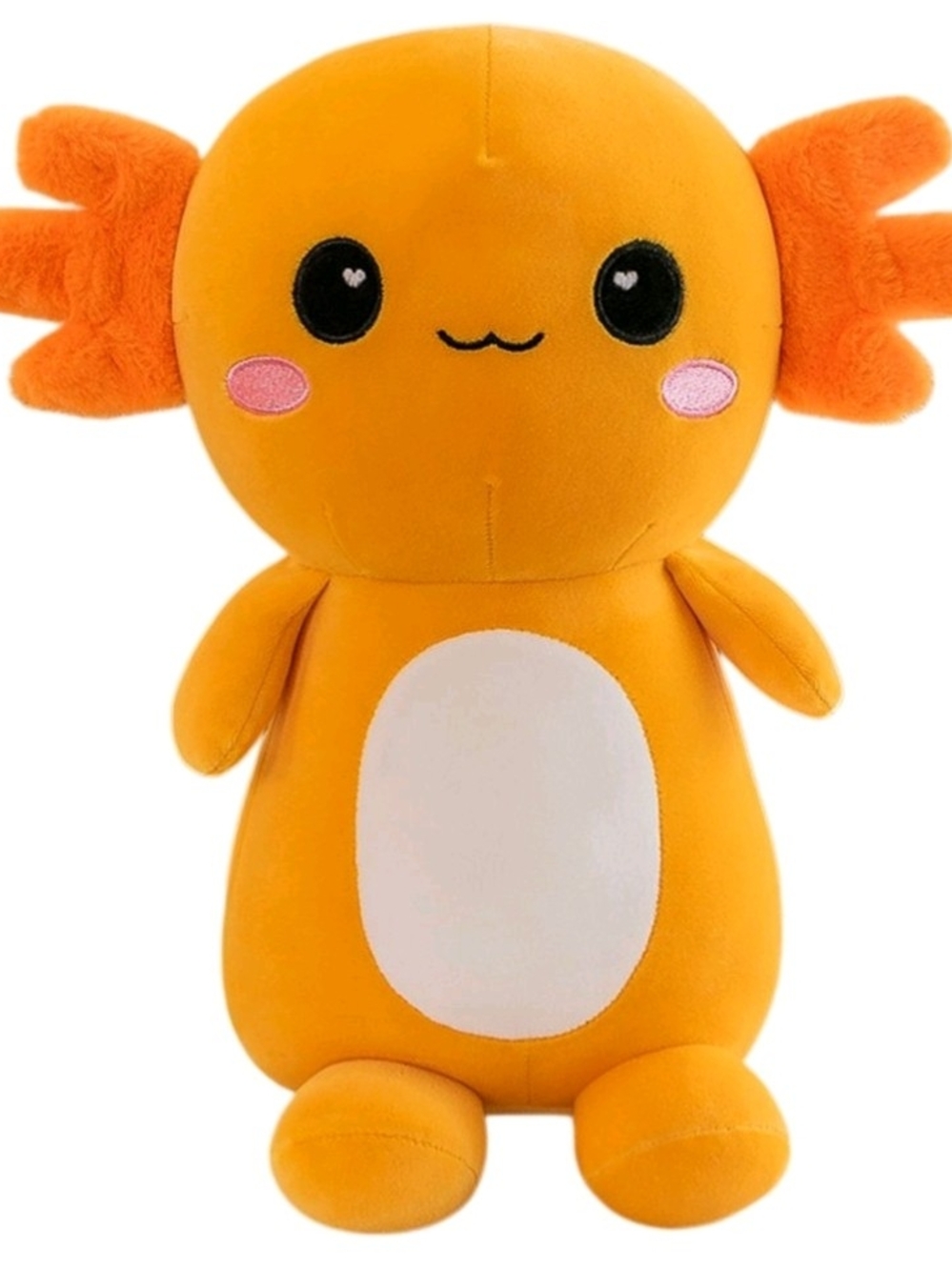 Orange Plush Axolotl Stuffed Toy - Cute Cuddly Companion